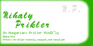 mihaly prikler business card